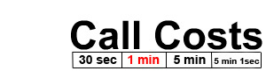 call cost 1 minute