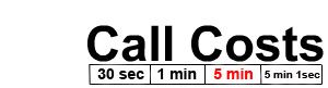 call cost 1 minute
